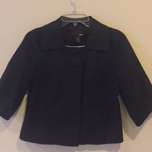 H&M Linen-Blend Swing Jacket With Pleated Back